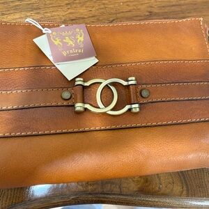 Italian Brown Leather Clutch